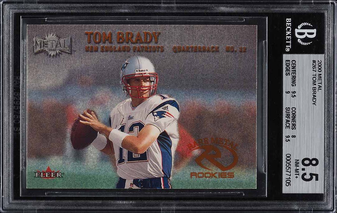 2000 Metal Football Tom Brady ROOKIE #267 BGS 8.5 NM-MT+