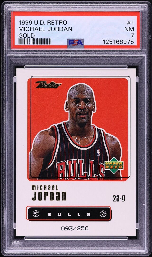 1999 Upper Deck Retro Gold Michael Jordan /250 #1 PSA 7 NRMT