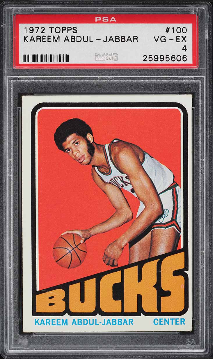 1972 Topps Basketball Kareem Abdul-Jabbar #100 PSA 4 VGEX
