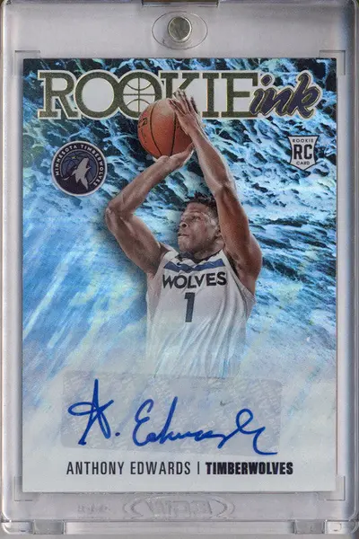 2020-21 Panini Hoops Rookie Ink #RI-AED Anthony Edwards RC Auto