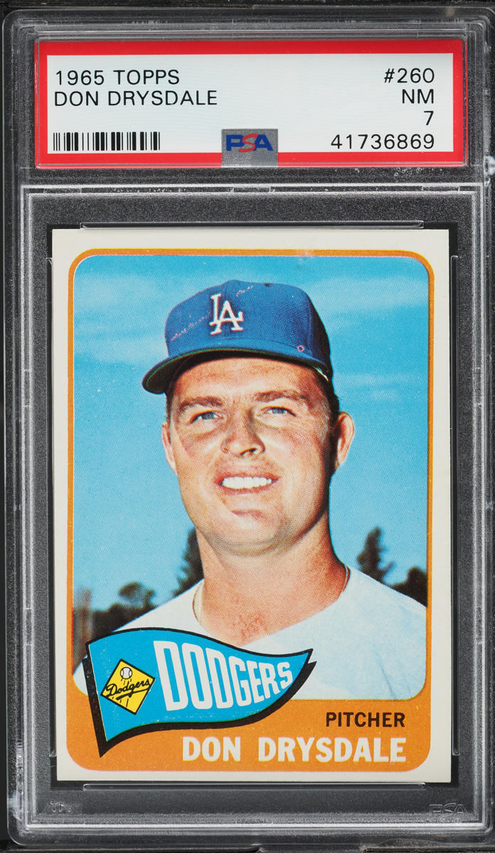1965 Topps Don Drysdale #260 PSA 7 NRMT