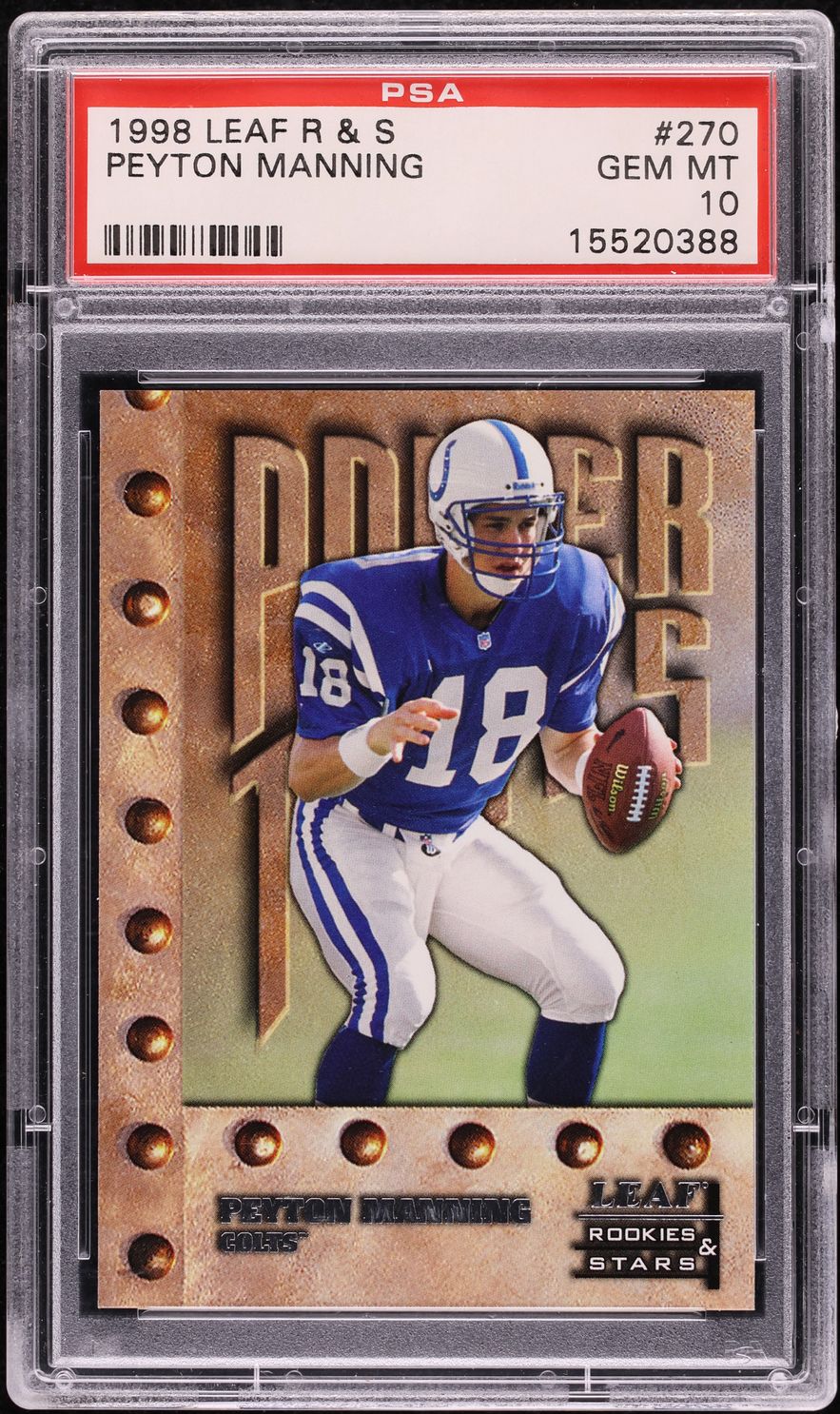 1998 Leaf Rookies & Stars Peyton Manning ROOKIE #270 PSA 10 GEM MINT