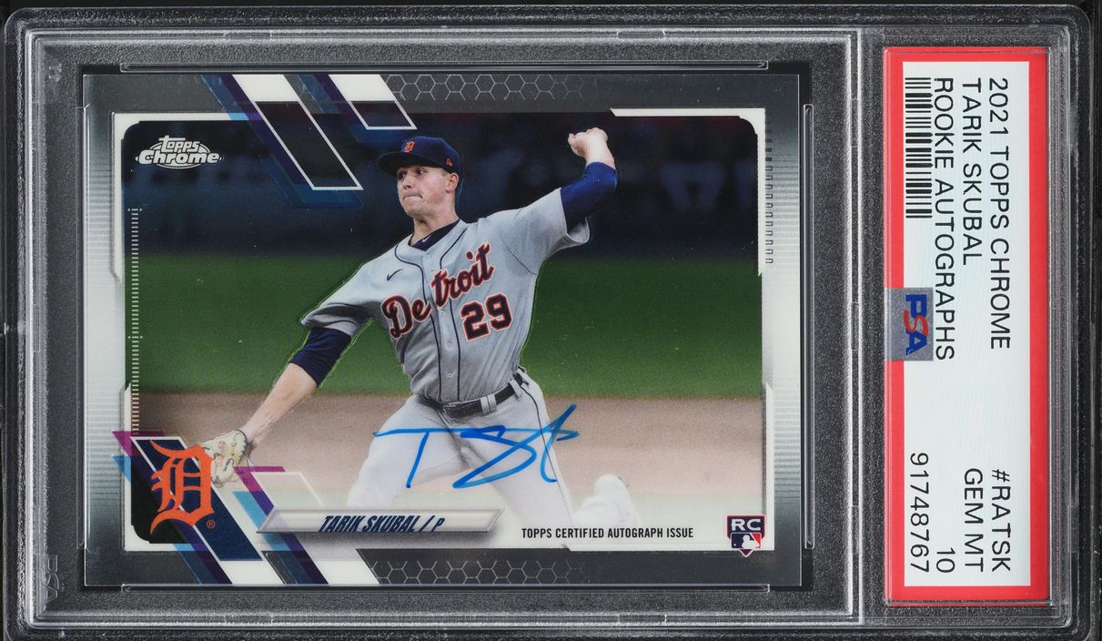 2021 Topps Chrome Tarik Skubal ROOKIE AUTO #RATSK PSA 10 GEM MINT