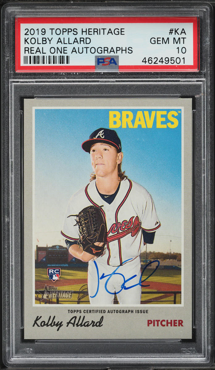 Kolby Allard #ROA-KA 2019 Topps Heritage Baseball Real One Autographs
