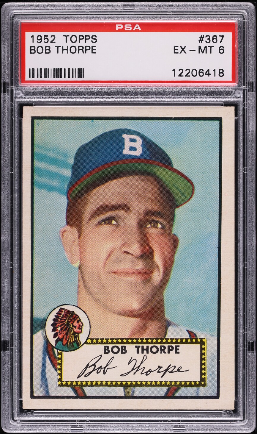 1952 Topps Bob Thorpe #367 PSA 6 EXMT