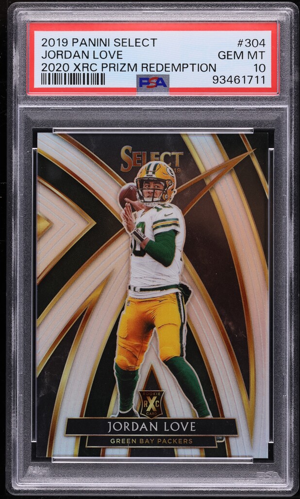 2019 Select '20 XRC Silver Prizm Jordan Love ROOKIE #304 PSA 10 GEM MINT