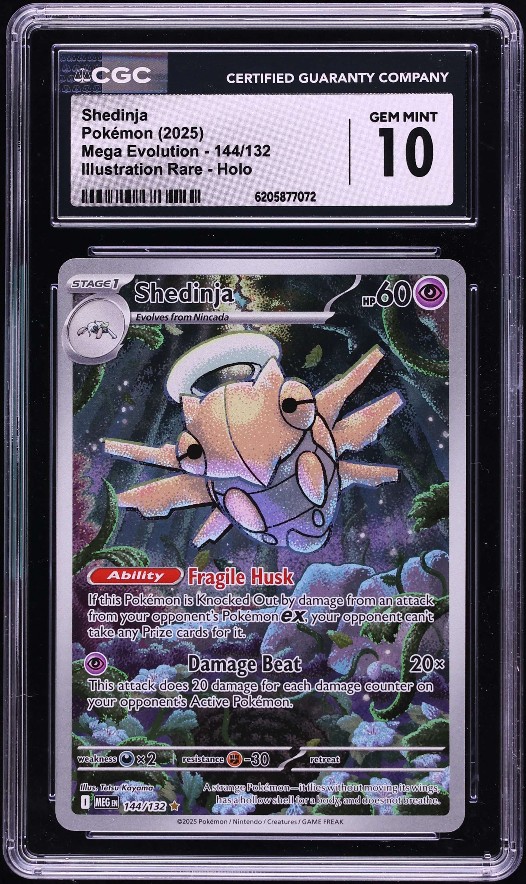 2025 Pokemon Mega Evolution IR Shedinja #144 CGC 10 GEM MINT