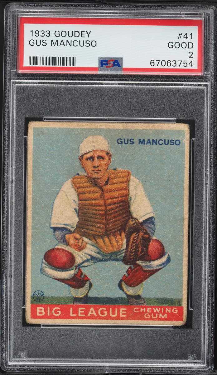 1933 Goudey Gus Mancuso #41 PSA 2 GD