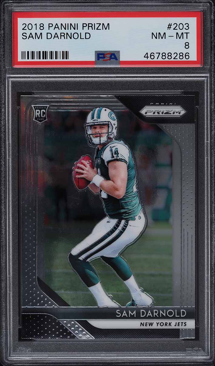 2018 Panini Prizm Sam Darnold ROOKIE RC #203 PSA 8 NM-MT