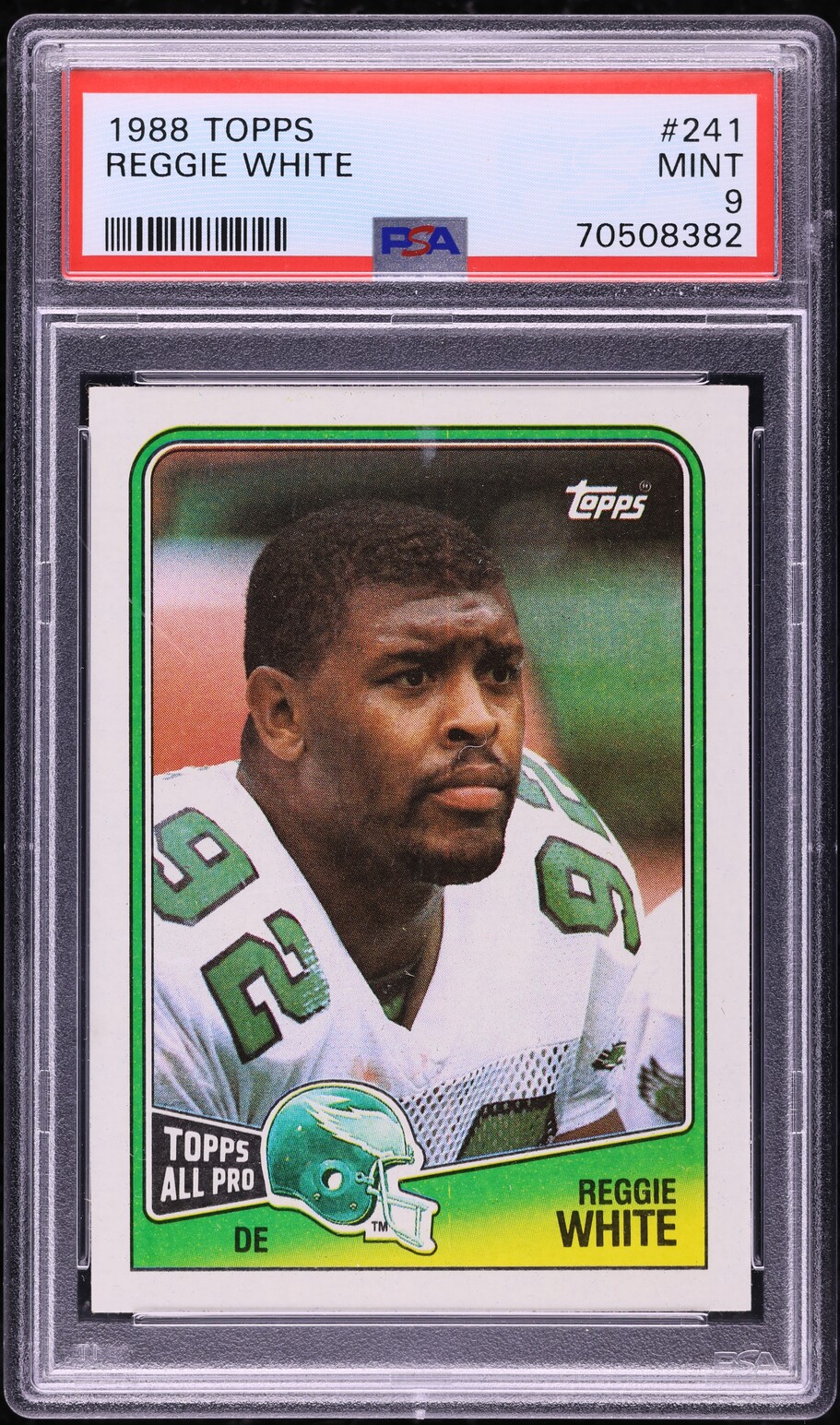 1988 Topps Football Reggie White ALL-PRO #241 PSA 9 MINT