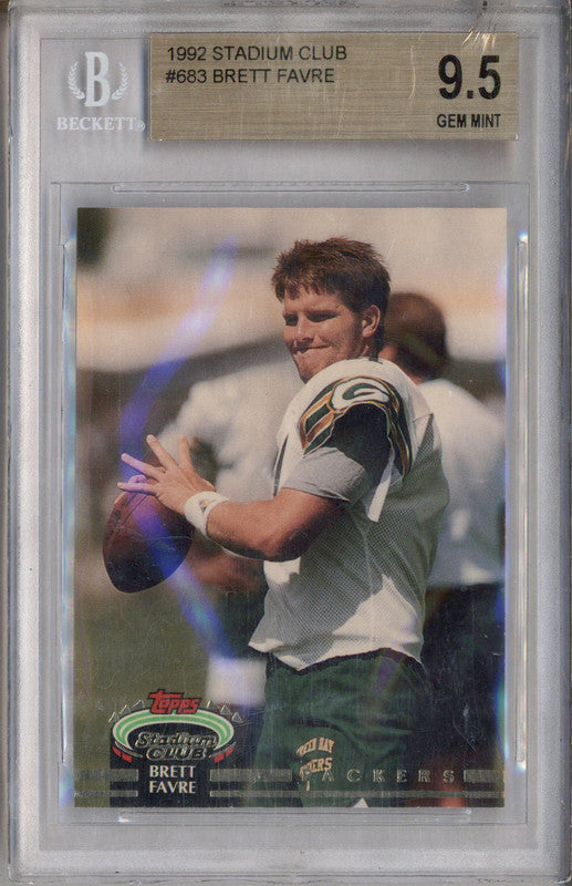 1992 Stadium Club #683 Brett Favre RC Rookie BGS 9.5