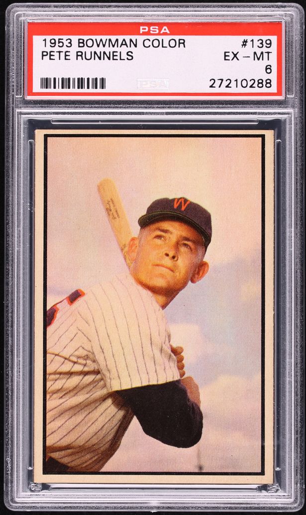 1953 Bowman Color Pete Runnels #139 PSA 6 EXMT