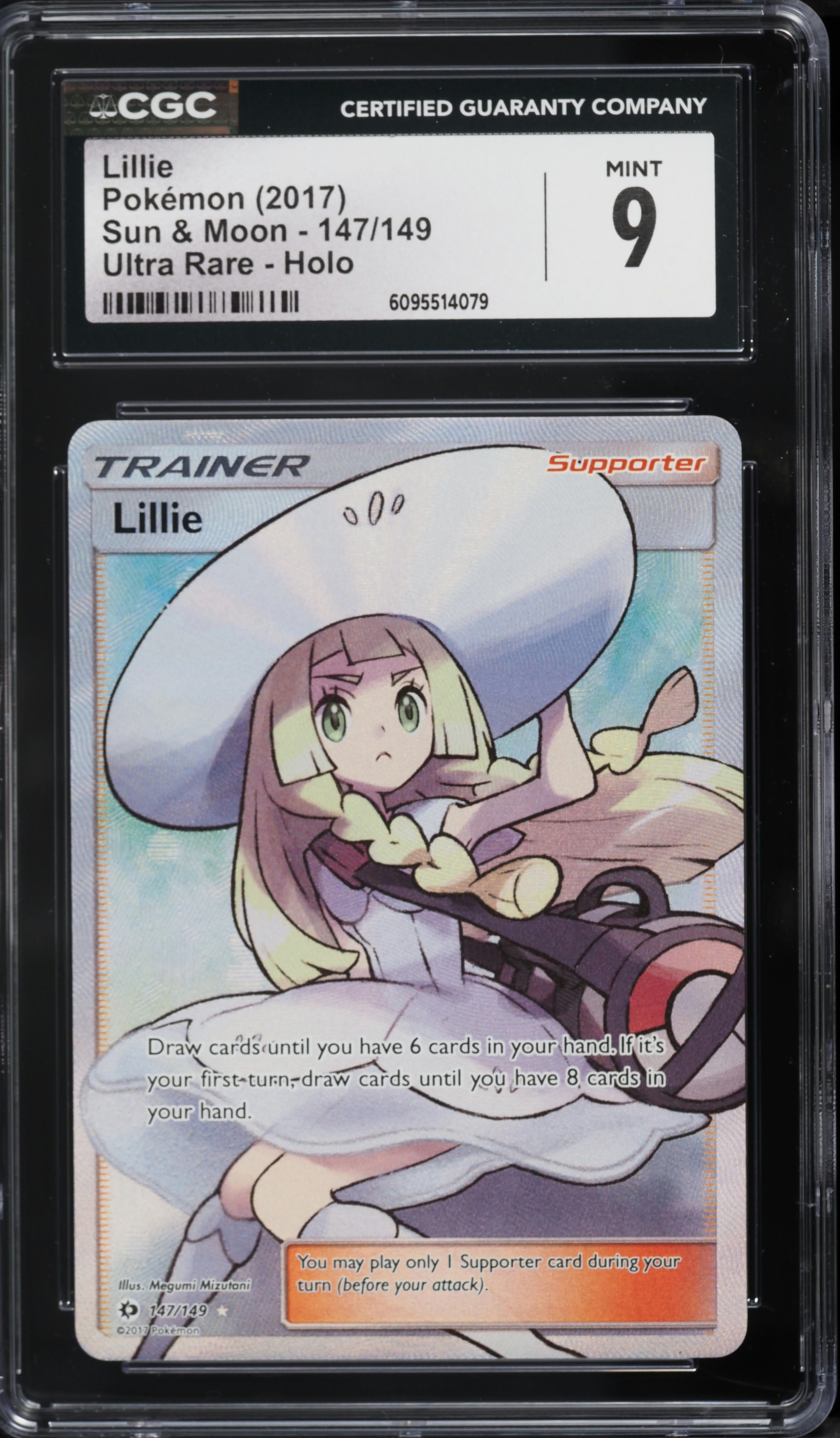 2017 Pokemon Sun & Moon Full Art Lillie #147 CGC 9 MINT