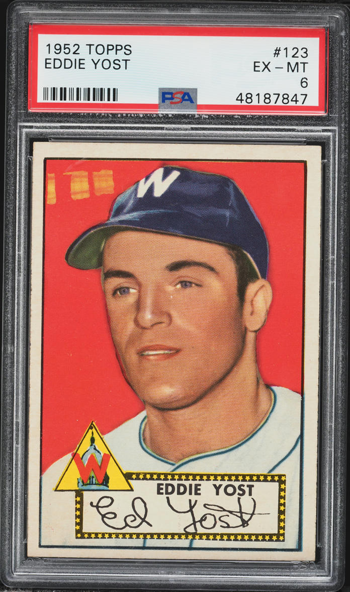 1952 Topps Eddie Yost #123 PSA 6 EXMT