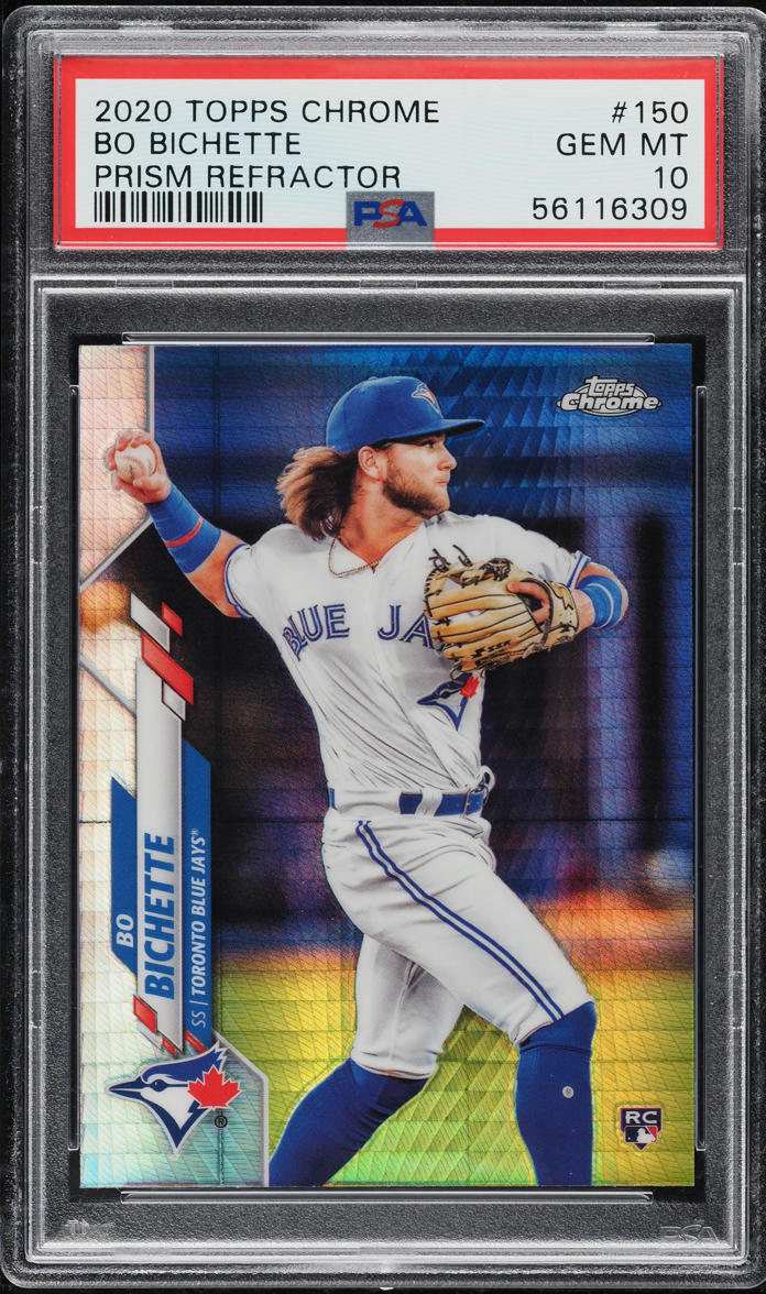 2020 Topps Chrome Prism Refractor Bo Bichette ROOKIE #150 PSA 10 GEM MINT