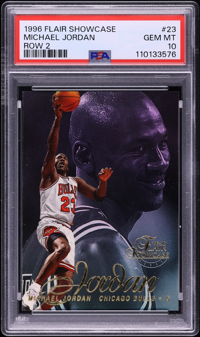 1996 Flair Showcase Row 2 Michael Jordan #23 PSA 10 GEM MINT