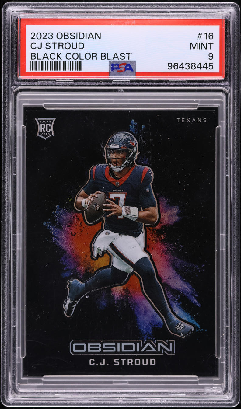 2023 Panini Obsidian Black Colorblast C.J. Stroud ROOKIE #16 PSA 9 MINT