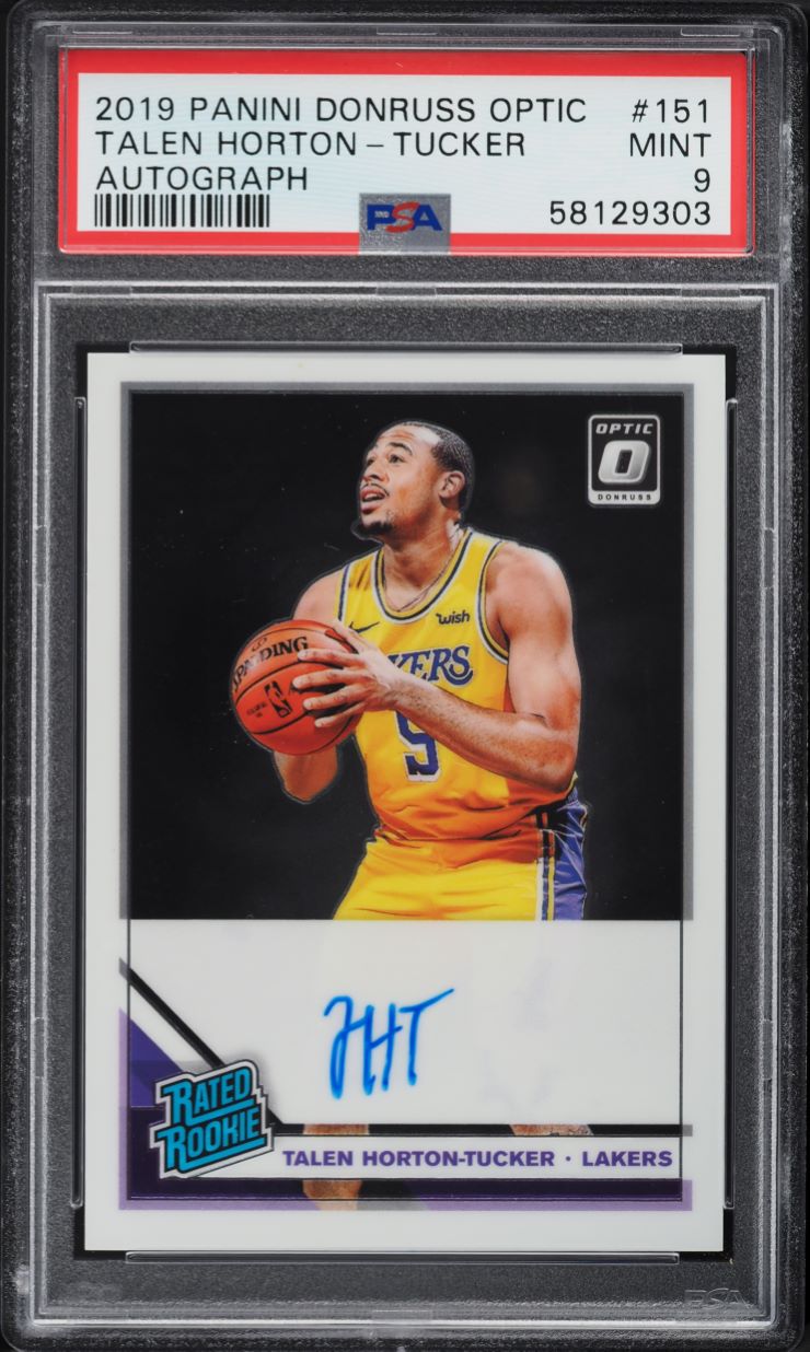 2019 Donruss Optic Talen Horton-Tucker ROOKIE AUTO #151 PSA 9 MINT