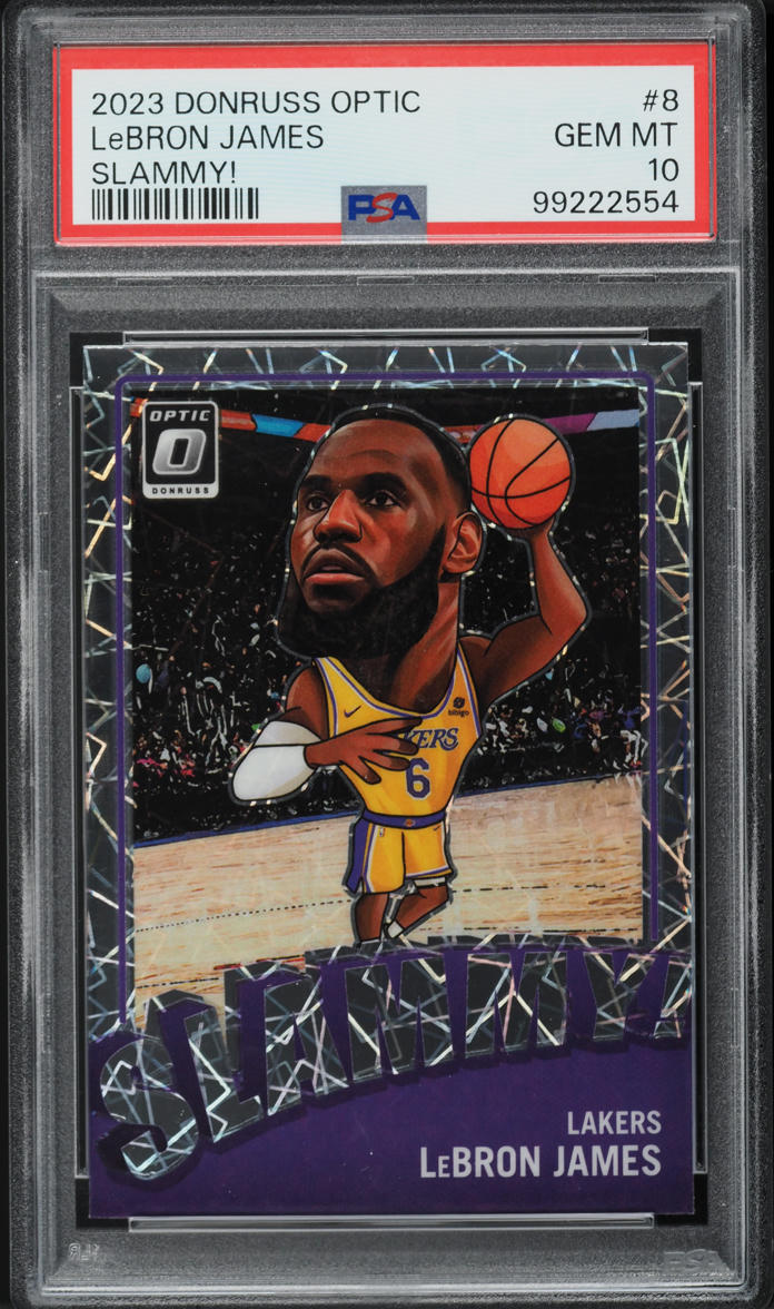 2023 Donruss Optic Slammy! LeBron James #8 PSA 10 GEM MINT