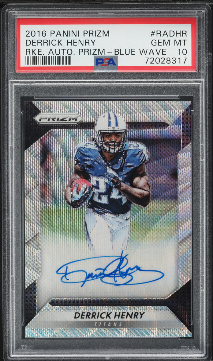 2016 Panini Prizm Blue Wave Derrick Henry ROOKIE AUTO /149 PSA 10 GEM MINT
