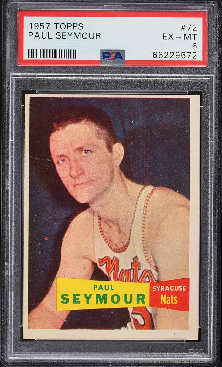 1957 Topps Basketball Paul Seymour SHORT PRINT #72 PSA 6 EXMT