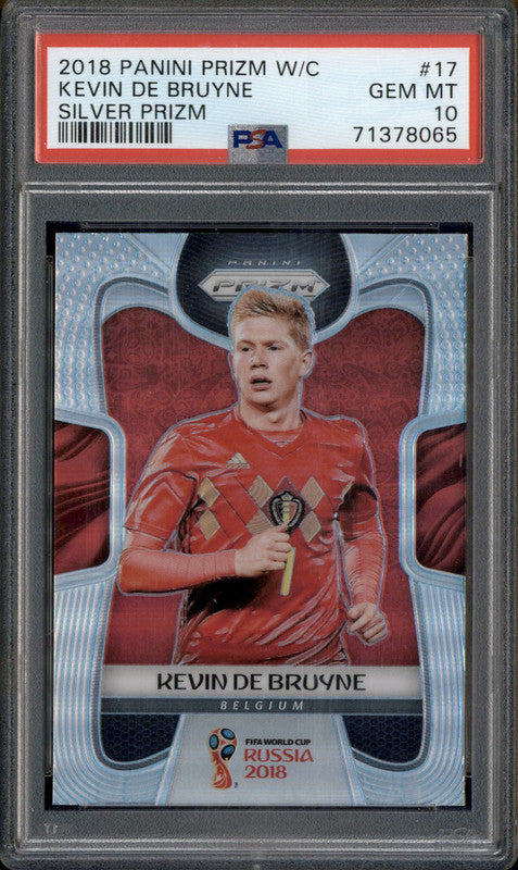 2018 Panini Prizm World Cup Silver #17 Kevin De Bruyne PSA 10