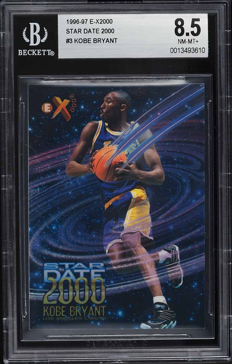 1996 Skybox E-X2000 Star Date 2000 Kobe Bryant ROOKIE #3 BGS 8.5 NM-MT+