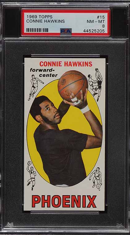 1969 Topps Basketball Connie Hawkins ROOKIE #15 PSA 8 NM-MT