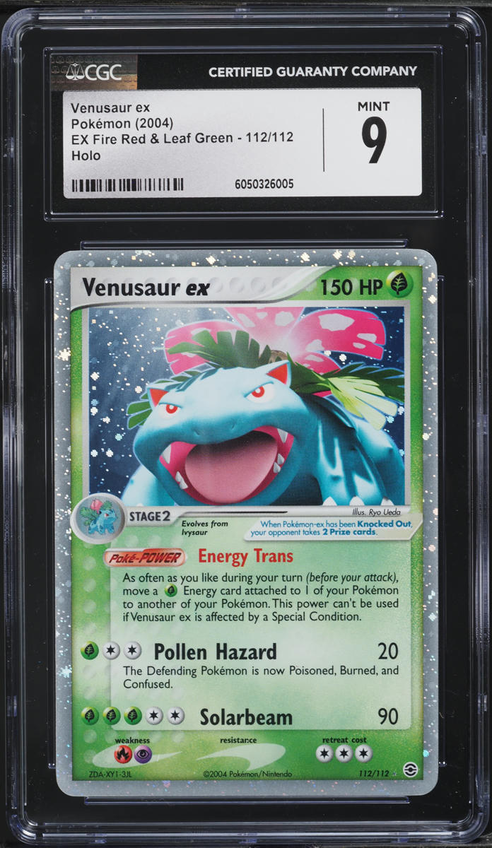 2004 Pokemon EX Fire Red & Leaf Green Holo Venusaur ex #112 CGC 9 MINT