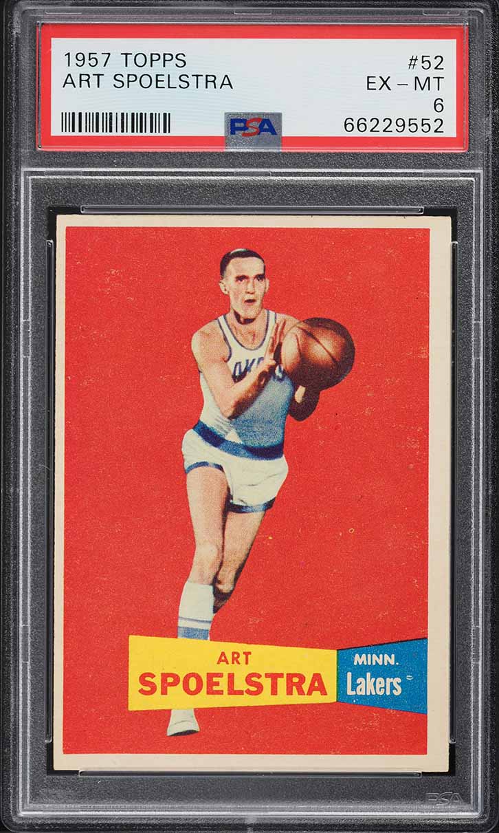 1957 Topps Basketball Art Spoelstra #52 PSA 6 EXMT