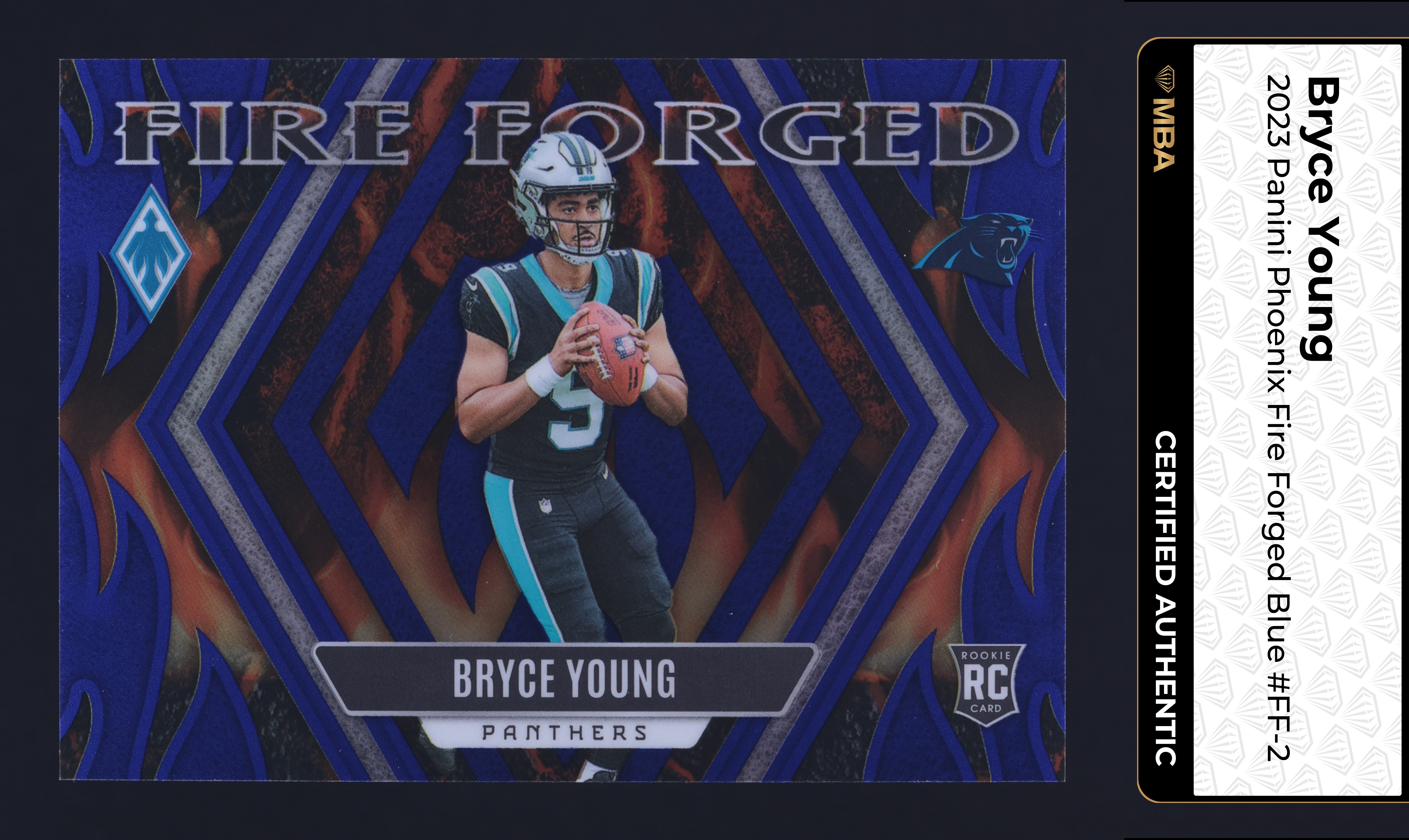 2023 Panini Phoenix Fire Forged Blue Bryce Young ROOKIE 35/35 #FF-2 MBA AUTH