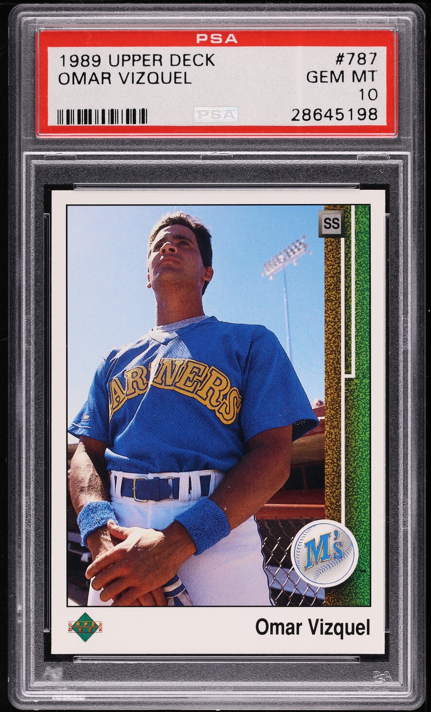1989 Upper Deck Omar Vizquel ROOKIE #787 PSA 10 GEM MINT
