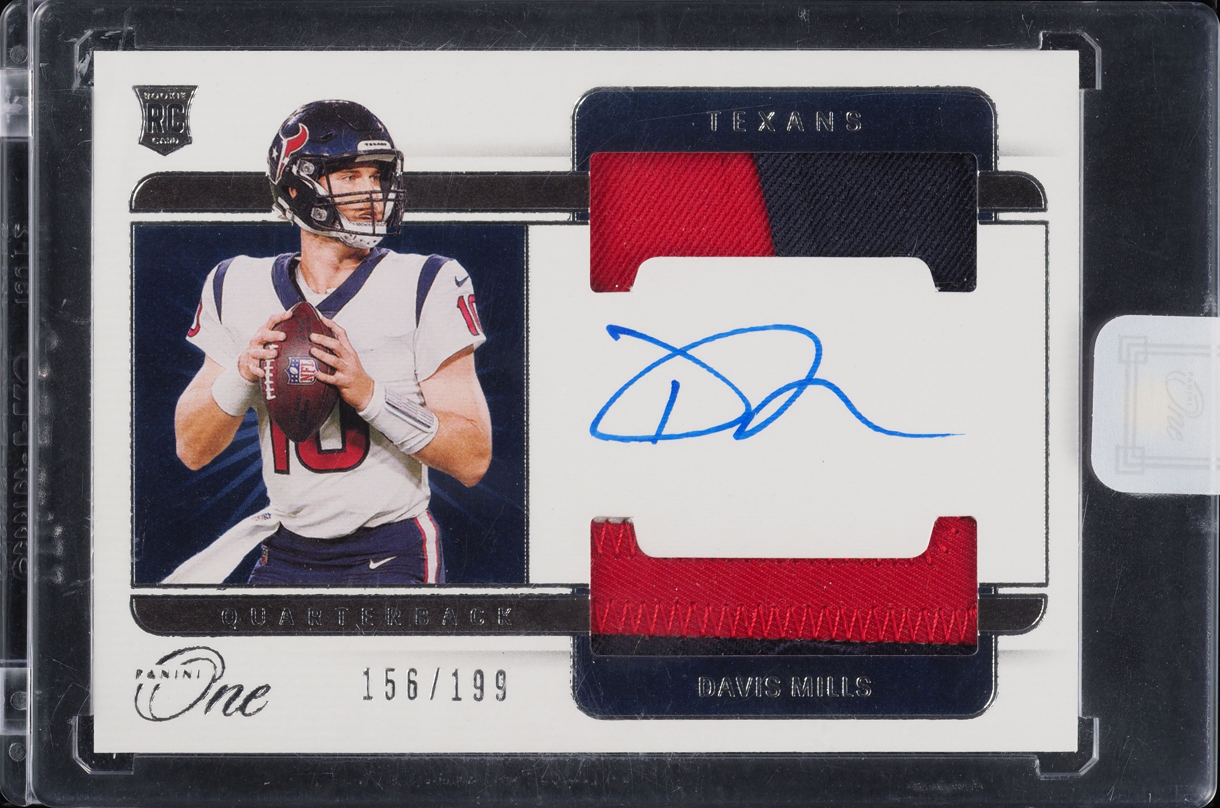 2021 Panini One Dual Davis Mills ROOKIE PATCH AUTO /199 #49