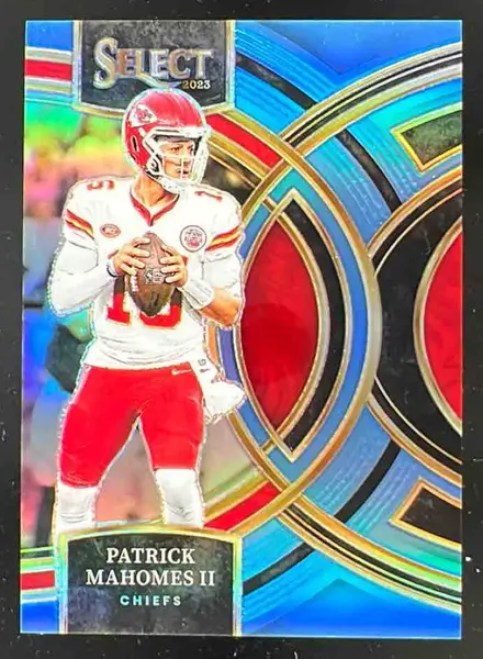 2023 Panini Select Light Blue Prizms #140 Patrick Mahomes II Premier /99