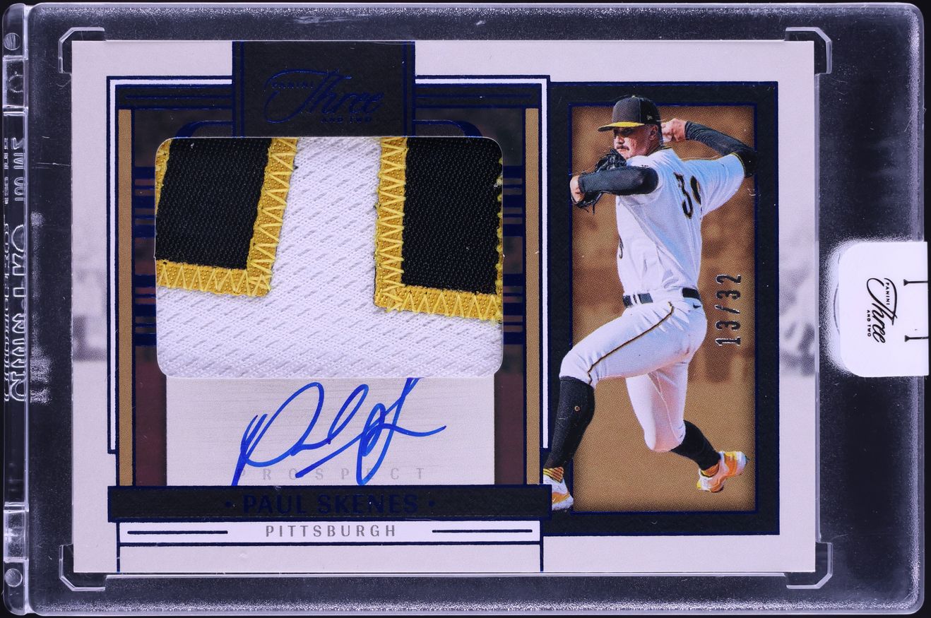 2024 Panini Three And Two Full Count Paul Skenes ROOKIE PATCH AUTO /32 #PJA-PS