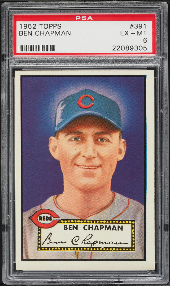 1952 Topps Ben Chapman #391 PSA 6 EXMT