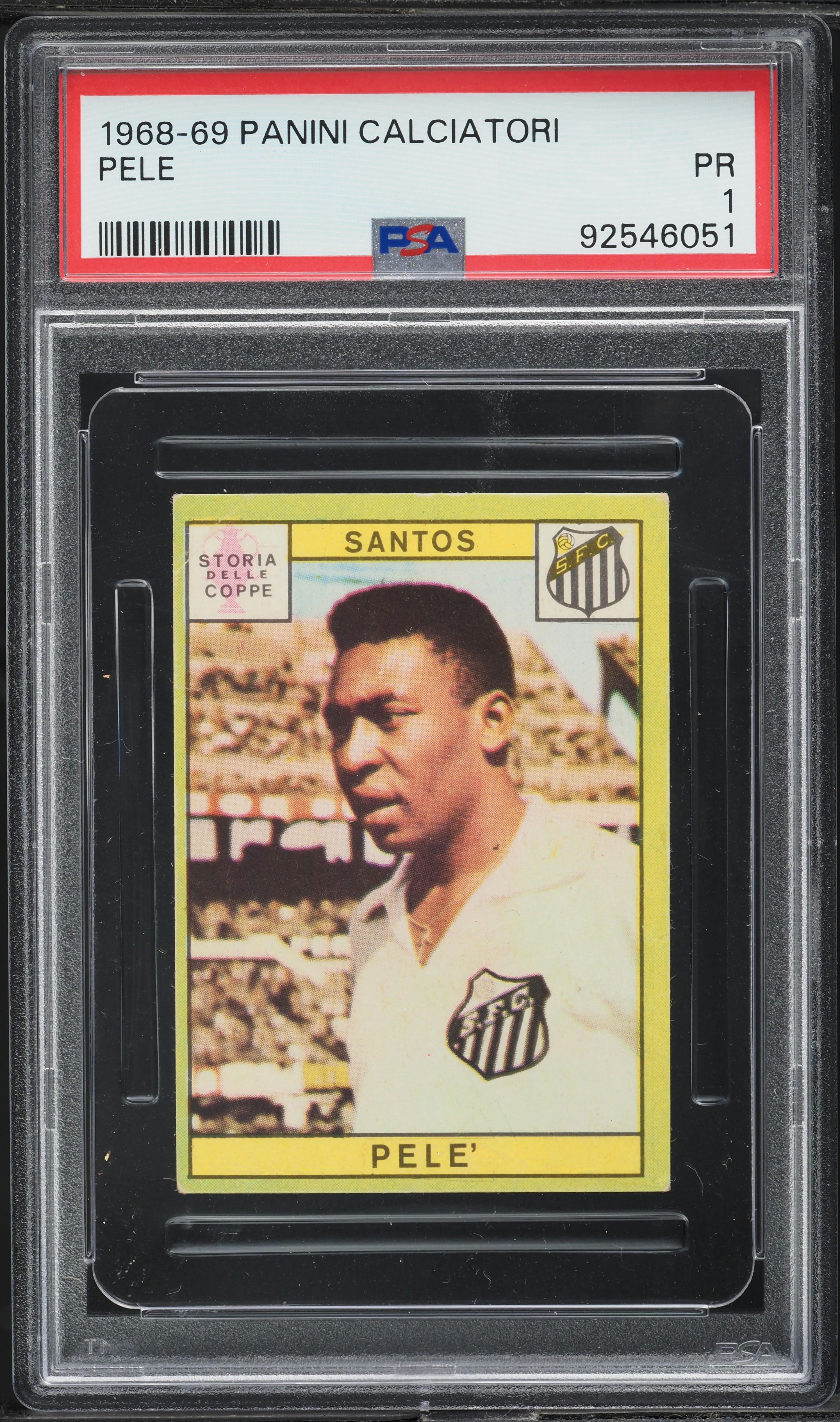 1968 Panini Calciatori Soccer Pele PSA 1 PR