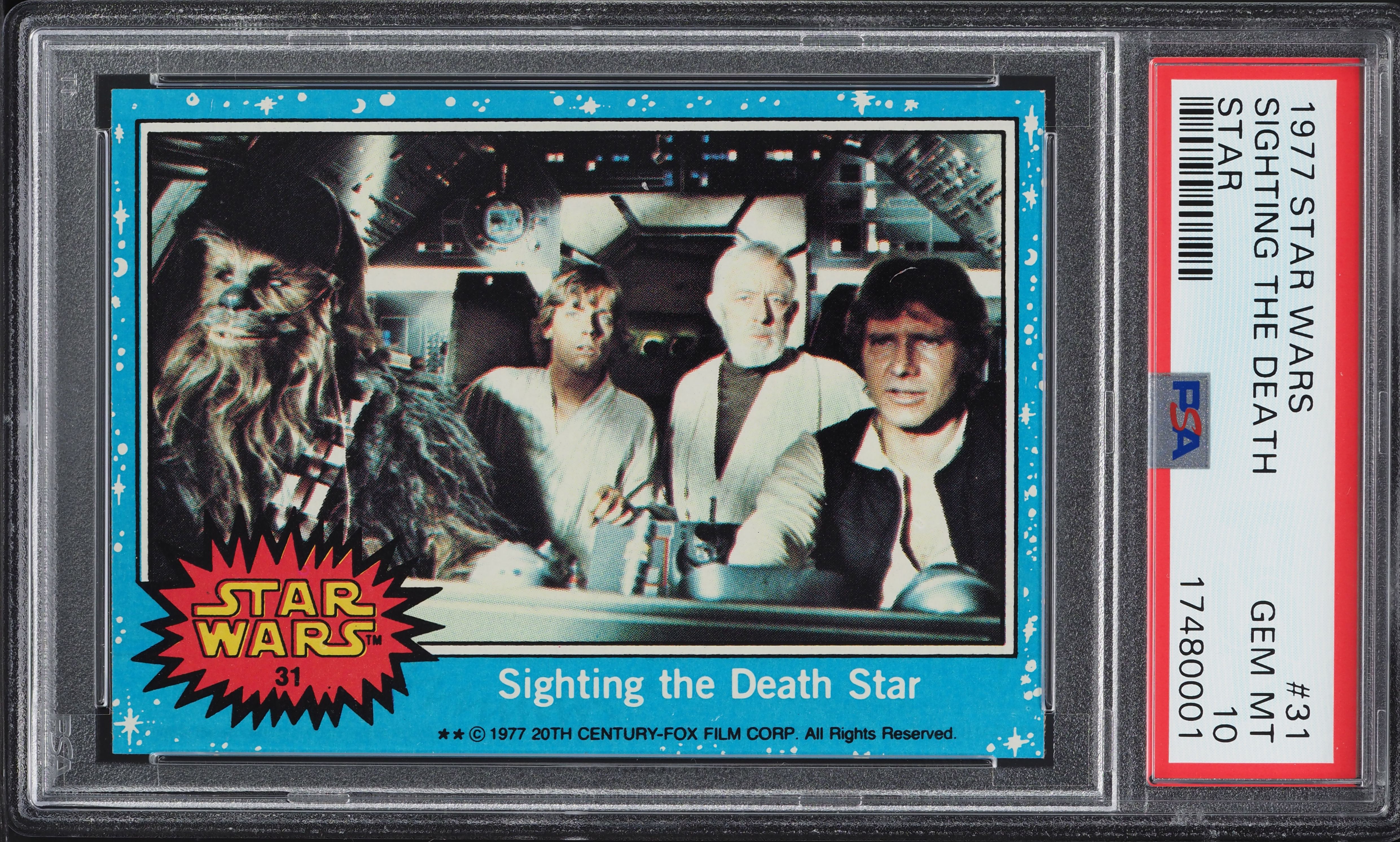 1977 Topps Star Wars Sighting The Death Star #31 PSA 10 GEM MINT