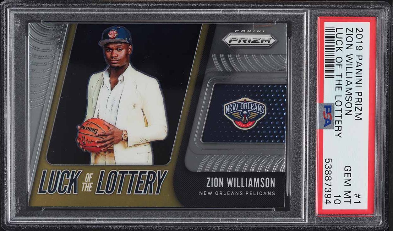 2019 Panini Prizm Luck of the Lottery Zion Williamson ROOKIE #1 PSA 10 GEM MINT