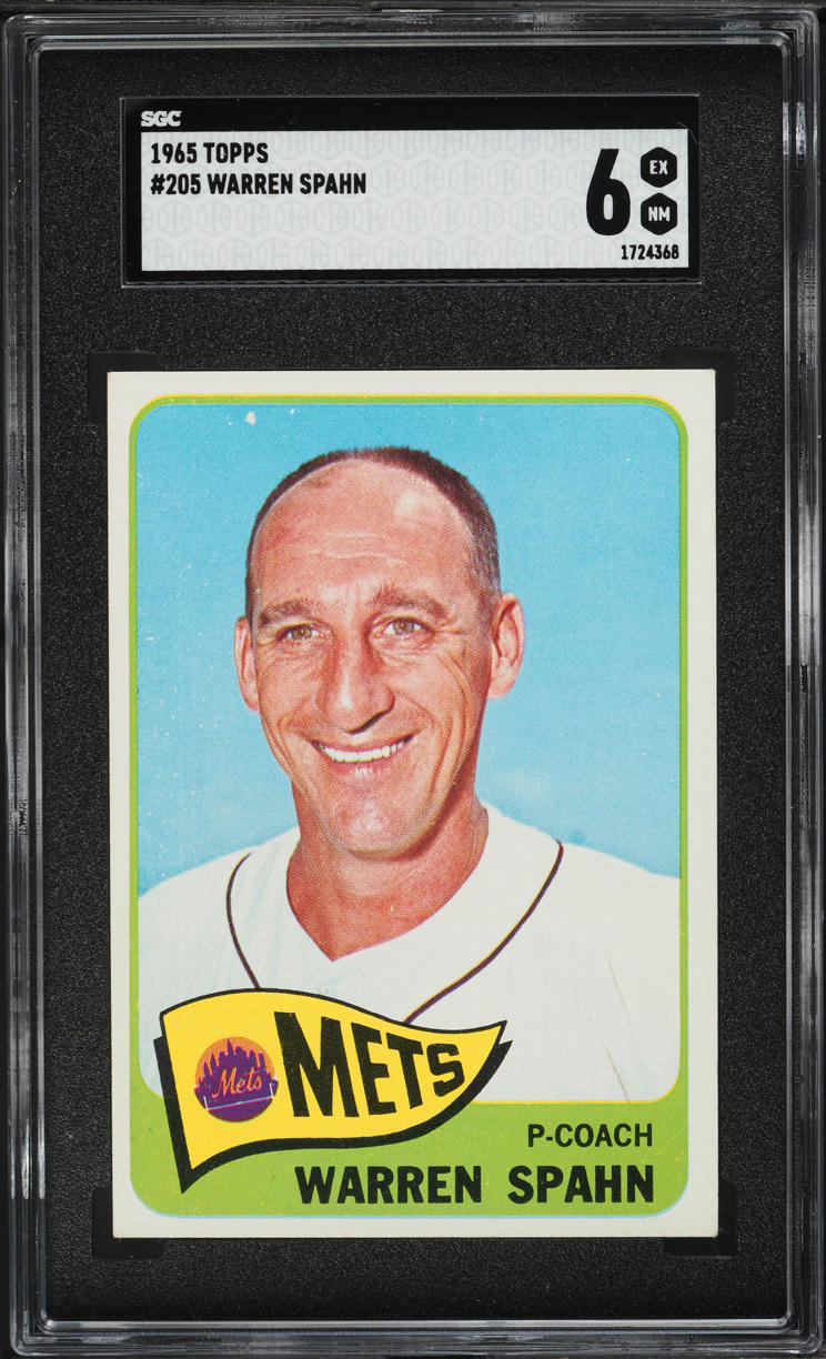 1965 Topps Warren Spahn #205 SGC 6 EXMT