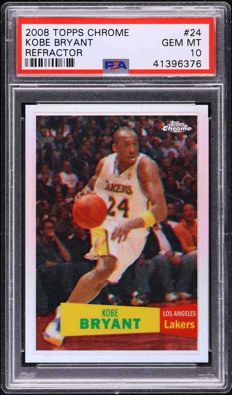 2008 Topps Chrome Refractor Kobe Bryant w/ LeBron James /999 #24 PSA 10 GEM MINT