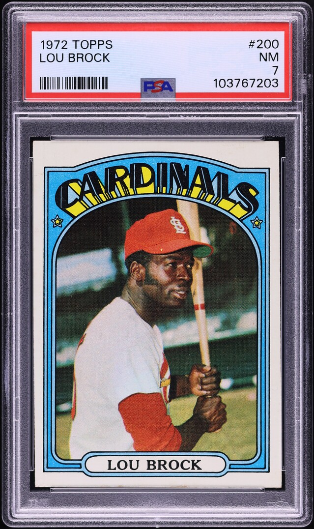 1972 Topps Lou Brock #200 PSA 7 NRMT