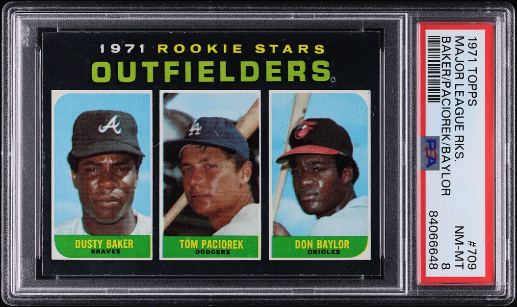1971 Topps Dusty Baker & Don Baylor ROOKIE #709 PSA 8 NM-MT