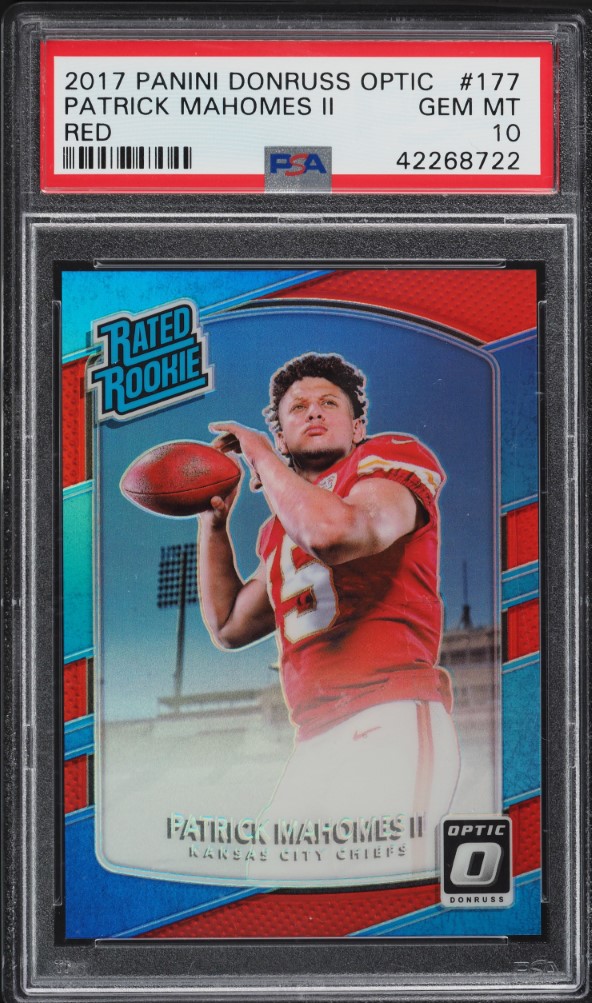 2017 Donruss Optic Red Patrick Mahomes II ROOKIE /99 #177 PSA 10 GEM MINT