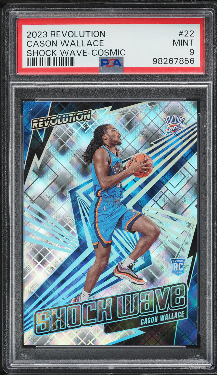 2023 Panini Revolution Shock Wave Cosmic Cason Wallace ROOKIE /99 #22 PSA 9 MINT