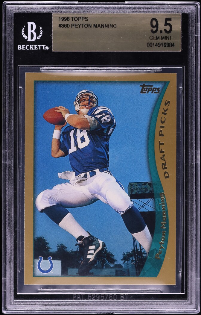 1998 Topps Football Peyton Manning ROOKIE #360 BGS 9.5 GEM MINT