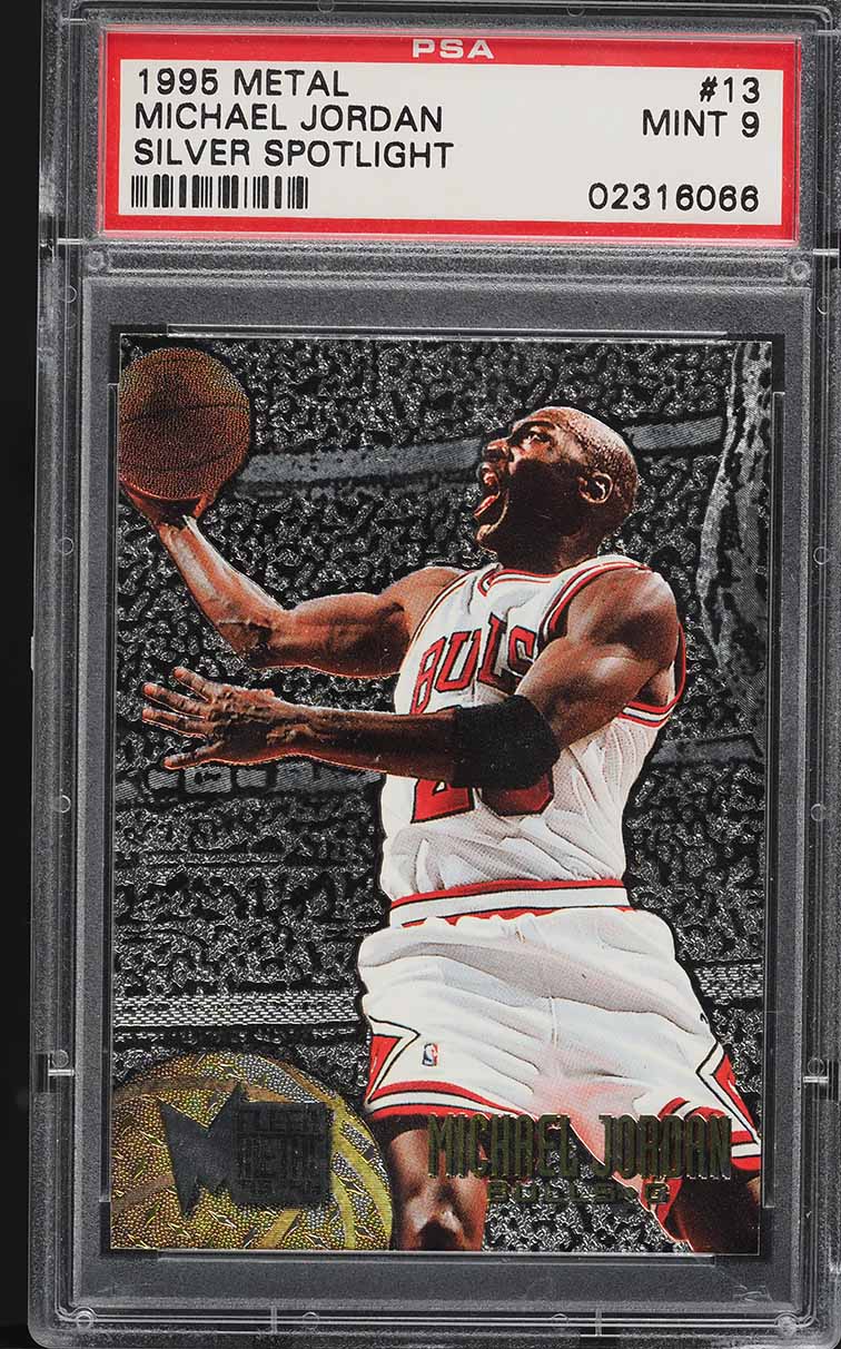 1995 Metal Silver Spotlight Michael Jordan #13 PSA 9 MINT
