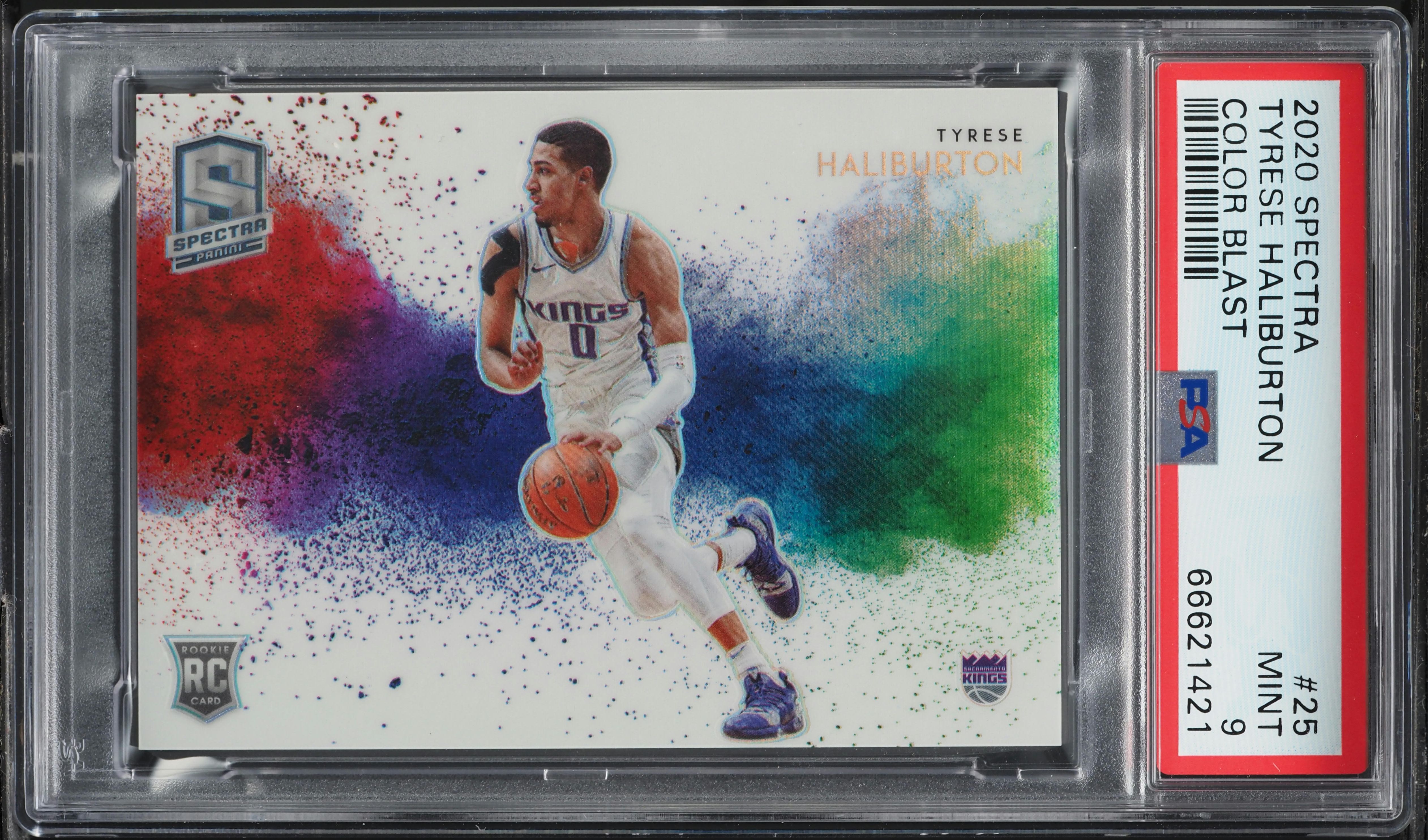 2020 Panini Spectra Color Blast Tyrese Haliburton ROOKIE #25 PSA 9 MINT