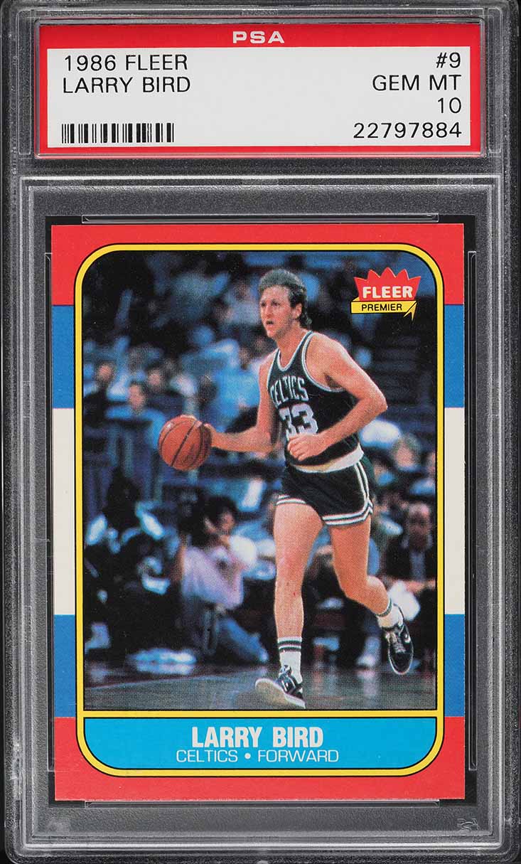 1986 Fleer Basketball Larry Bird #9 PSA 10 GEM MINT