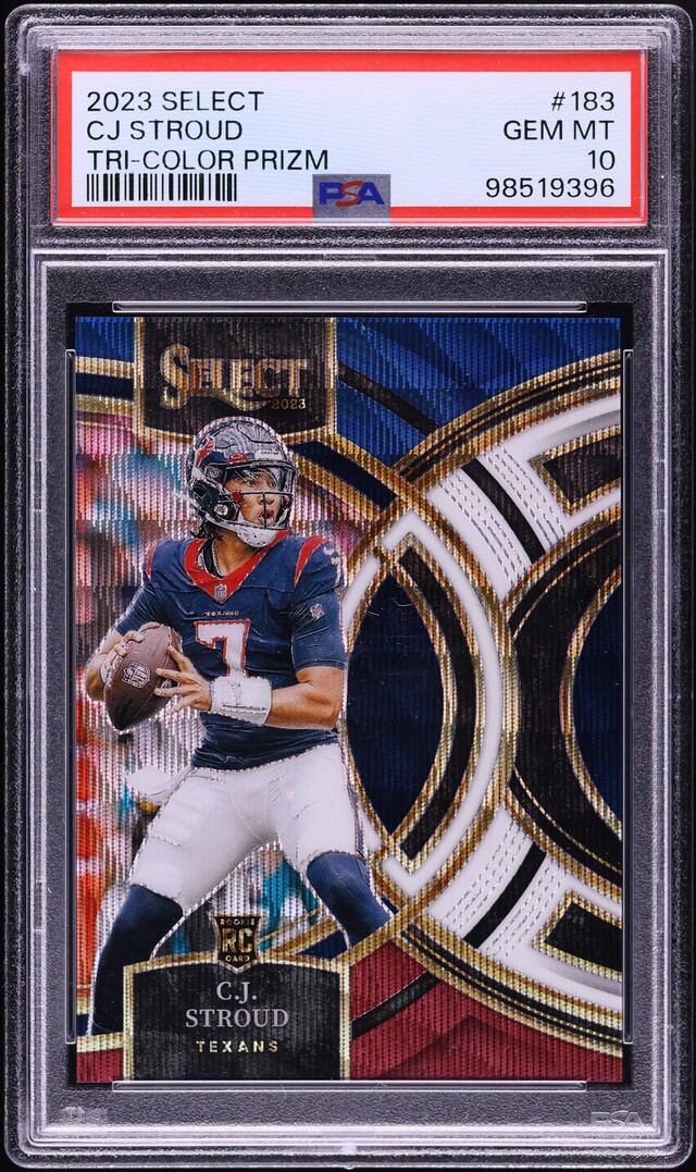2023 Select Premier Tri-Color Prizm C.J. Stroud ROOKIE /225 #183 PSA 10 GEM MINT